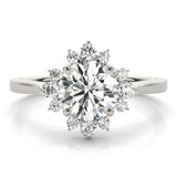  Lab-Grown Diamond Halo Engagement Ring