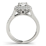 Lab Grown Round Diamond Halo Engagement Ring