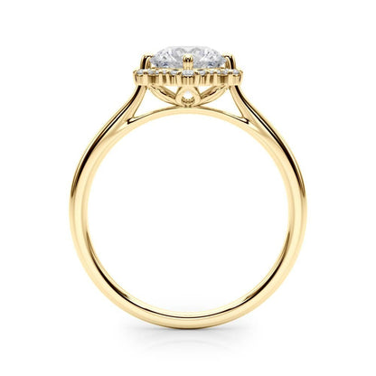 Lab-Grown Diamond Halo Engagement Ring in Platinum