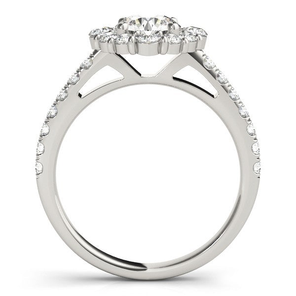 Lab Grown Diamond Halo Engagement Ring 