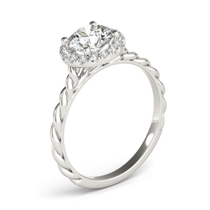 Lab-Grown Diamond Halo Engagement Ring in Platinum