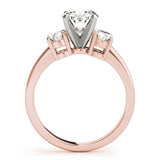 18k White gold Oval cut Trilogy Engagement Ring – 2Ct DE/VS Lab Grown Diamonds