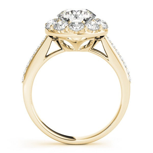 Lab Grown Round Diamond Halo Engagement Ring