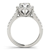 Lab Grown Round Diamond Halo Engagement Ring