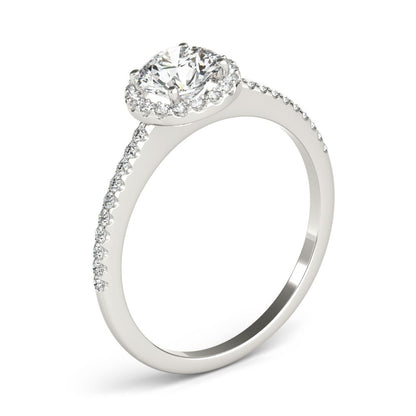Lab-Grown Diamond Halo Engagement Ring in Platinum 