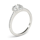 Lab-Grown Diamond Halo Engagement Ring in Platinum 