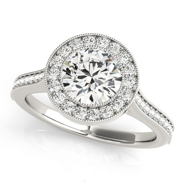 Lab-Grown Diamond Halo Engagement Ring 