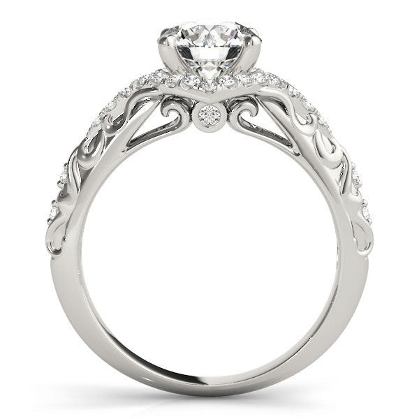 Lab Grown Round Diamond Halo Engagement Ring