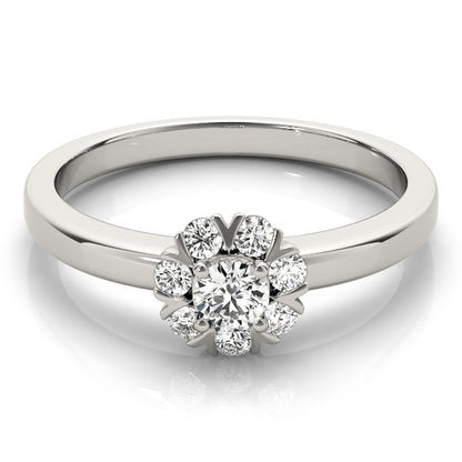 Lab-Grown Diamond Halo Engagement Ring in 18K Yellow Gold –UK Made