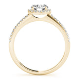 Lab-Grown Diamond Halo Engagement Ring in Platinum 