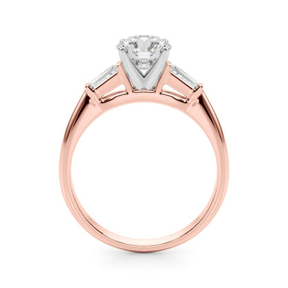 Lab-Grown Round Cut Diamond 3 Stone Engagement Ring 950 Platinum