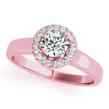 2Ct DE/VS Lab Grown Round Cut Diamond Halo Engagement Ring Platinum