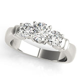2.00Ct Lab Grown Round Diamond 3 Stone Engagement Ring Solid 950 Platinum