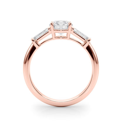 Lab-Grown Round Diamond 3 Stone Engagement Ring 