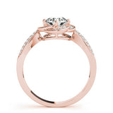 Lab Grown Round Diamond Halo Engagement Ring