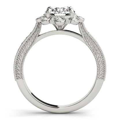 Lab-Grown Diamond Halo Engagement Ring