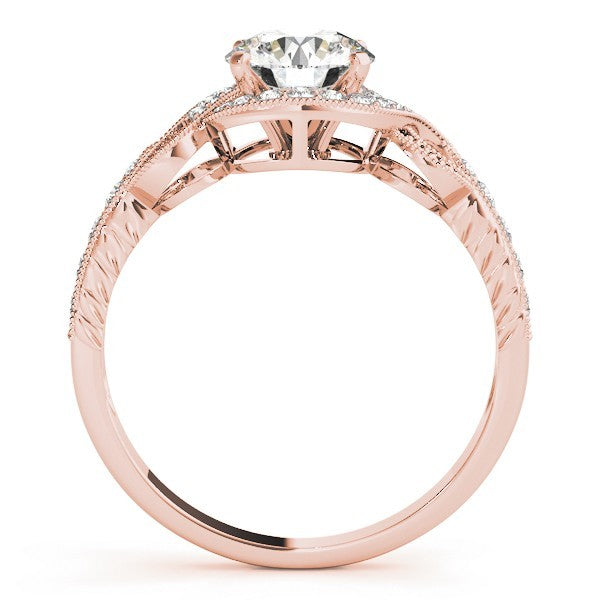 Lab Grown Round Diamond Halo Engagement Ring