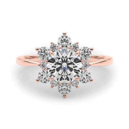 Lab-Grown Diamond Halo Engagement Ring in Platinum