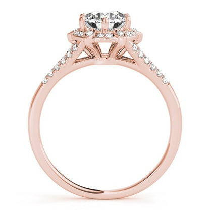 2.00Ct DE/VS Lab Grown Round Diamond Halo Engagement Ring 18K Yellow Gold