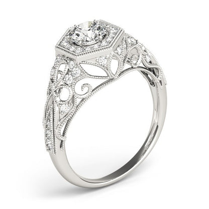 3.00Ct DE/VS Lab Grown Round Diamond Halo Engagement Ring 18K Rose Gold