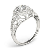 3.00Ct DE/VS Lab Grown Round Diamond Halo Engagement Ring 18K Rose Gold
