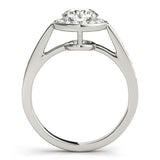 Lab Grown Round Diamond Halo Engagement Ring