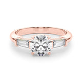 Lab-Grown Round Diamond 3 Stone Engagement Ring 