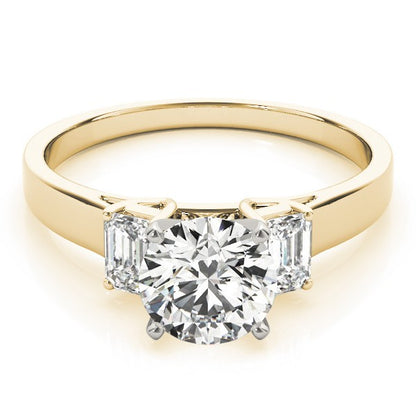 Platinum Lab Grown Round Cut Diamond Trilogy Engagement Ring In 2.00ct DE/VS