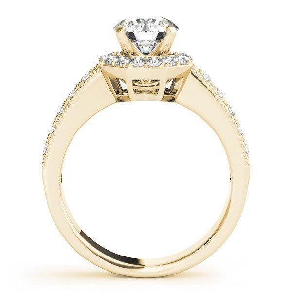 2.00Ct DE/VS Lab Grown Round Cut Diamond Halo Engagement Ring Platinum