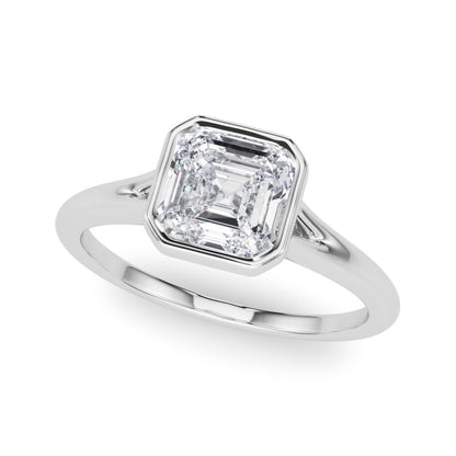 IGI Certified Lab Created D/VS  Asscher Cut Diamond Solitaire Engagement Ring