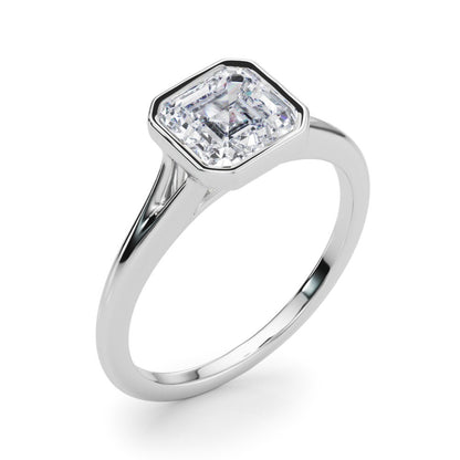 IGI Certified Lab Created D/VS  Asscher Cut Diamond Solitaire Engagement Ring