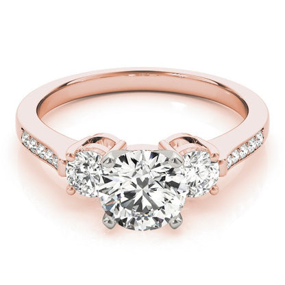 0.50Ct To 2.00Ct Lab Grown Round Diamond 3 Stone Engagement Ring Platinum