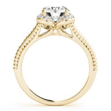 Lab Grown Round Diamond Halo Engagement Ring