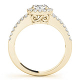 Lab Grown Round Diamond Halo Engagement Ring 