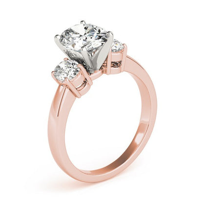 18k White gold Oval cut Trilogy Engagement Ring – 2Ct DE/VS Lab Grown Diamonds