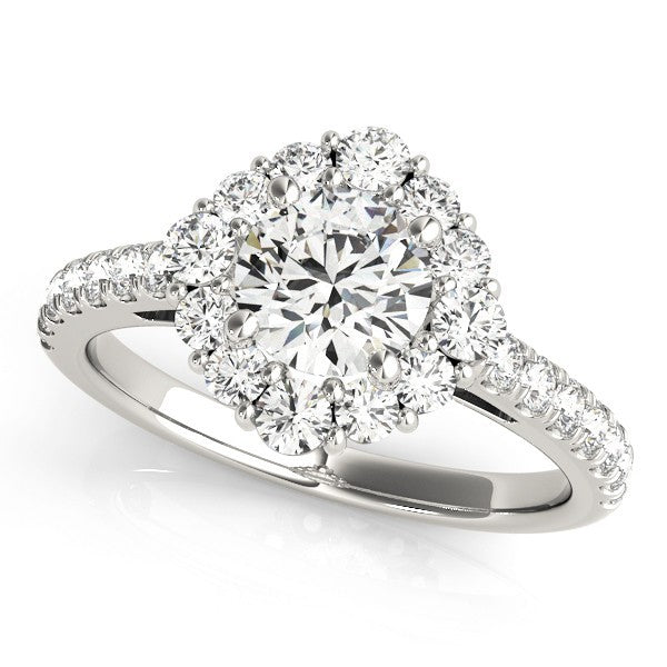 Lab Grown Diamond Halo Engagement Ring 