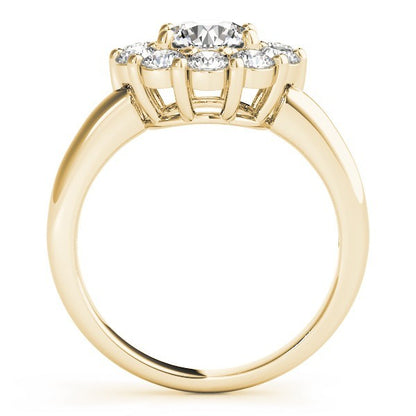 Lab Grown Round Diamond Halo Engagement Ring