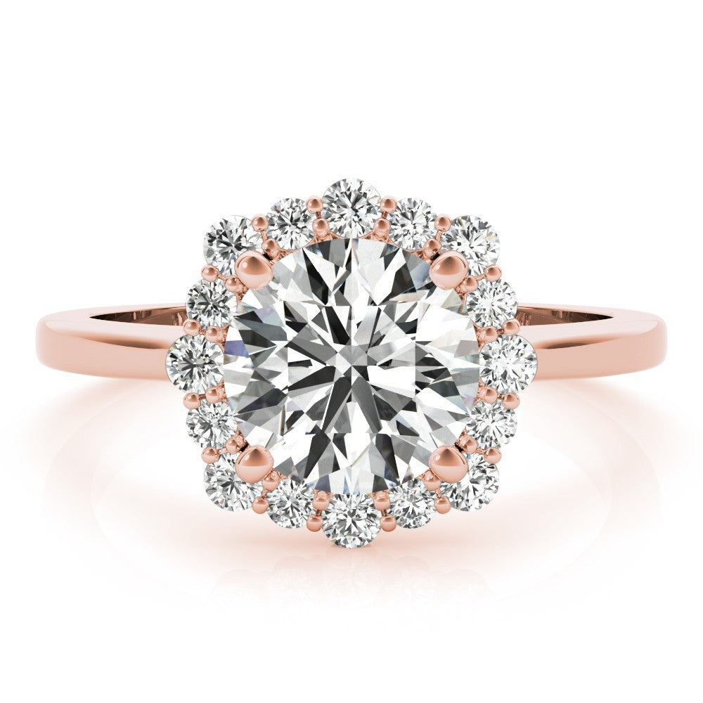 Lab-Grown Diamond Halo Engagement Ring in Platinum