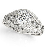 Lab Grown Round Diamond Halo Engagement Ring