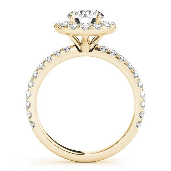 Lab Grown Round Diamond Halo Engagement Ring