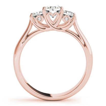 Lab Grown Diamond 3 Stone Engagement Ring Platinum DE/VS 2CT
