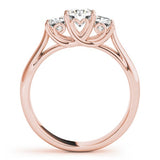 Lab Grown Diamond 3 Stone Engagement Ring Platinum DE/VS 2CT
