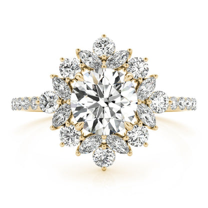 Lab-Grown Diamond Halo Engagement Ring in Platinum