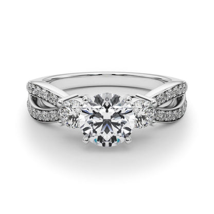 Diamond ring with a white background