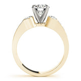 Lab Grown Round Cut Diamond 3 Stone Engagement Ring Platinum