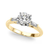 Lab-Grown Round Cut Diamond 3 Stone Engagement Ring 950 Platinum