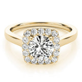 Lab Grown Round Diamond Halo Engagement Ring
