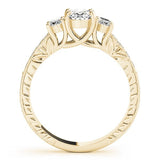 Lab Grown Oval Cut Diamond Trilogy Engagement Ring Platinum In 2.00ct DE/VS