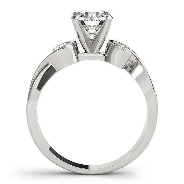 Platinum Round Diamond Designer Trilogy Engagement Ring  - DE/VS 2Ct Lab Grown