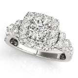 Lab Grown Round Diamond Halo Engagement Ring